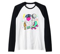 Rouleau Cassette rétro en Vinyle avec Inscription « I Love The 70s » Manche Raglan