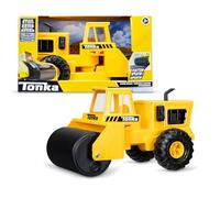 Basic Fun Rouleau compresseur en Acier Tonka, Fabriqué en Acier véritable et Durable, Jouet de démolition Jaune avec Un Fonctionnement réaliste, pour Les garçons et Les Filles de Plus de 3 Ans