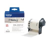 Rouleau continu film Brother DK-22212 / DK22212, noir sur blanc, 62 mm x 15,24 m