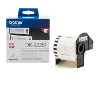 Rouleau continu papier Brother DK-22251 / DK22251, noir et rouge sur blanc, 62 mm x 15,24 m