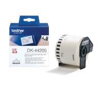 Rouleau continu papier repositionnable Brother DK-44205 / DK44205, noir sur blanc, 62 mm x 30,48 m