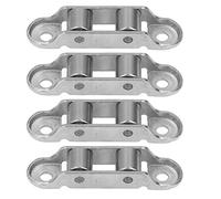 Rouleau Coulissant en Acier Inoxydable AISI 304L pour Porte et Fenêtre Coulissante à Rainure en V, Poulie Double Silencieuse à Faible Bruit 4 Pièces avec Raccords de Fixation