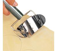 Rouleau coupe-pâte à raviolis en acier inoxydable - Emporte-pièce à rouler à la main - Coupe-boulettes chinoises - Ustensiles de cuisine