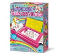 4M Industrial Development Kit d'art à frotter KidzMaker Licorne – rouleau papier 8 m – 4–10 ans