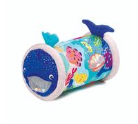 LUDI Rouleau gonflable d'activités Baby Roller Baleine – 6 activités sensorielles, dès 6 mois