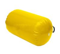 Rouleau d'air Gonflable Gymnastique Tonneau Gym Entraîneur Sports Fitness Seau d'air 100x60cm pour l'entraînement de yoga en salle de sport(Yellow,100x60cm)