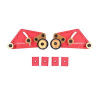 Rouleau d'alimentation à double roulement, guide presseur en alliage d'aluminium réglable rouge et or - haute précision, résistance à l'usure, idéale pour scies sur table et band