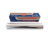 Rouleau d'aluminium professionnel - Grand rouleau d'argent 30 cm x 250 m 13 microns - Avec scie pour couper - Idéal pour cuisine, alimentation, restauration ou salon (standard 30 x 300)