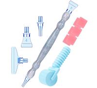 Rouleau d'art diamant avec pointes en acier et stylo, outil de bricolage essentiel pour la broderie de strass, rouleau à main facile à prendre en main (gris + bleu + bleu)