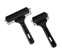 Rouleau d'art en Caoutchouc 2pcs Rouleau de Brayer Rouleau Encreur Roller Outil de Gravure pour Presseur Blocs Impression Art Artisanat Peinture À Lhuile Estampage (6cm et 10cm)