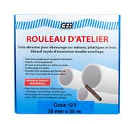 Rouleau d'atelier GEB 25m x 38mm grain 120