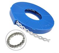 Rouleau d'attache de câble en acier au carbone galvanisé de 9,1 m, bande de cerclage en métal perforé de 10 m avec trous de 5 mm, sangle de suspension robuste de 27,2 kg (26 mm)