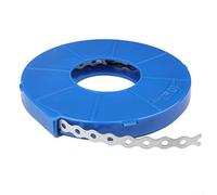 Rouleau d'attache de câble en acier au carbone galvanisé de 9,1 m, bande de cerclage en métal perforé de 10 m avec trous de 5 mm, sangle de suspension robuste de 27,2 kg (12 mm)