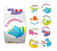 Rouleau D'autocollants D'animaux Pour Enveloppe,Étiquette De Travail Pour Étudiant,Sceau De Papeterie,Louange,Récompense,Bon Travail,Cool,1 Po,100 Cm,500 Pièces,2.5 Pièces - Type [Ha151]-100 Pcs