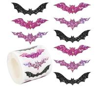 Rouleau D'autocollants De Chauves-souris D'Halloween Imperméables Repositionnables Pour Fête Artisanat Décoration Enveloppe