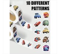 Rouleau D'Autocollants De Dessin Animé Voitures Disney,500 Pièces/Rouleau,Autocollants Lightning Mcqueen,Graffiti,Skateboard,Téléphone,Étiquettes De Décoration Pour Enfants.500Pcs.