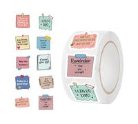 Rouleau d'autocollants de motivation, 500 pièces d'autocollants de récompense, ronds de 6 x 3 cm avec des citations amusantes, autocollants d'école en papier, étiquettes de salle de vec un des