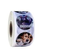 Rouleau d'autocollants de motivation - Lot de 500 autocollants ronds de 2,5 cm - Autocollants de récompense de dessin animé pour en ncouragement positif, performance, tableau