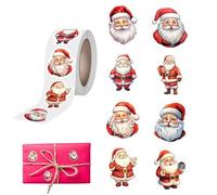 Rouleau d'autocollants de Noël - Design créatif de Noël | Paquet d'autocollants de Père Noël de dessin animé de vacances festives, collection d'autocollants de sceau d'emballage cadeau décoratif pour