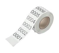 Rouleau d'autocollants numérotés consécutifs 00011000 pour plantes et inventaires. Pour étiquetage, conçu pour améliorer l'organisation et la facilité d'identification des articles