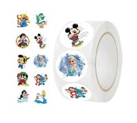 Rouleau D'Autocollants Princesse De Dessin Animé Disney Mix,Étiquettes De Scellage Kawaii,Autocollants De Décoration En Vinyle,500/2000 Pièces/Rouleau.2000Pcs.