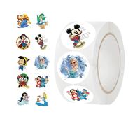 Rouleau D'Autocollants Princesse De Dessin Animé Disney Mix,Étiquettes De Scellage Kawaii,Autocollants De Décoration En Vinyle,500/2000 Pièces/Rouleau.500Pcs.