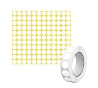 Rouleau d'autocollants ronds blancs avec 1 feuille d'étiquettes à points, étiquettes de codage blanches pour documents, inventaire, calendrier
