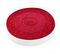 Rouleau de 10 m de ruban adhésif absorbant la transpiration pour tennis et badminton, doux au toucher pour un meilleur contrôle (rouge)