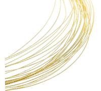 Rouleau de 2 mètres de fil de cuivre métallique for perles, boucles d'oreilles, bracelets, pendentifs, for la fabrication de bijoux DIY(14K Gold 01,0.6mm x 2Meters)
