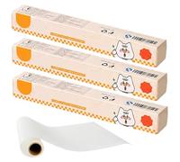 Rouleau de 3 rouleaux de papier sulfurisé, 30 cm large, antiadhésif, avec cutter pour friteuse à air chaud, four et gril, non blanchi et perforé pour une découpe facile.