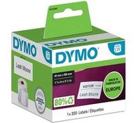 Dymo Étiquettes 11356 (S0722560) — 41 x 89 mm — Noir sur blanc — 300 étiquettes