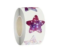 Rouleau de 500 étiquettes autocollantes rondes et colorées étoilées pour tableaux de récompenses pour enfants, enseignants, adultes