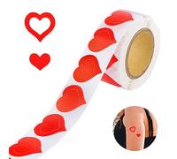 Rouleau de 500pcs Autocollant Bronzage, 3,8 cm en Forme de Cour Autocollant pour le Corps Mignons Autocollant Corps Bronzage Auto-Adhésifs Autocollants pour Bains de Soleil