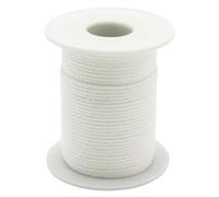 Rouleau de 61 m de mèche de bougie - Mèche ronde tressée en coton pour bougies - Sans fumée - Pour la fabrication de bougies parfumées DIY