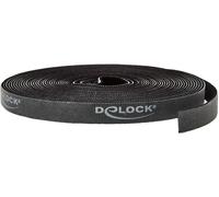 Rouleau de bande scratch - 10 m x 15 mm - Noir - DeLock