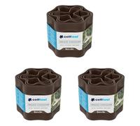 Rouleau de Bordure de Jardin Flexible (Marron, 150 mm x 9 m) (Lot de 3)