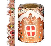 Rouleau de bordure de tableau d'affichage de Noël - 10 m de saison | Cadre pour salle de classe | Pour anniversaire, shower, maternelle, école, événement, enseignant, bureau, église, crèche