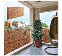 Rouleau de brise-vue en bambou naturel - 1,2 m x 10 m - Pour balcon, terrasse, arrière-cour - Solution écologique - Clôture en canne naturelle