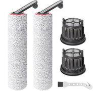 Rouleau de brosse de rechange et filtre HEPA pour Dreame H14 Aspirateur Eau et Poussière, 2 rouleaux de brosse + 2 filtres HEPA.