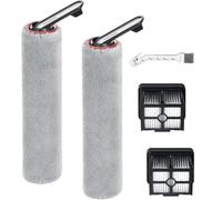 Rouleau de brosse et Filtre compatibles avec DREAME H15 Pro, H15 Mix, H15S, H15 Pro FoamWash, H12 Pro FlexReach - 2 rouleaux de brosse + 2 filtres + 1 brosse de nettoyage