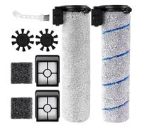 Rouleau de brosse et filtre de rechange pour Rowenta X-Clean 4/X-Clean 2 | ZR335A01 Nettoyant humide et sec 2 brosses à rouleaux 2 filtres 2 brosses latérales 2 mousse anti-collision 1 brosse de