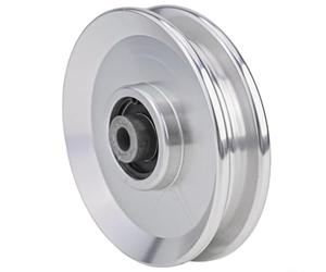 Rouleau de câble en aluminium 110 mm CNC fraisé pour salle de gym, station de musculation, argent haute résistance, alliage Al6061, silencieux 6202RS, roulement étanche à la poussière, accessoire pour
