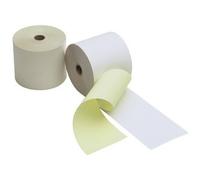 Rouleau de caisse, 2 couches blanc/jaune, 76 mm x 25 m