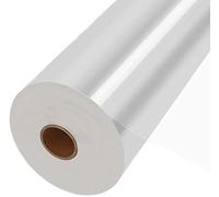 Rouleau de cellophane transparent - 80 cm x 100 m - 3 mm d'épaisseur - Grand papier d'emballage transparent pour fleurs, paniers-cadeaux (80 cm plié en 40 cm)