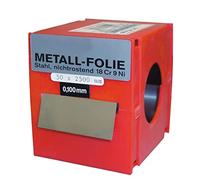 Rouleau de cerclage calibré 2,5 m x 50 mm en acier inoxydable, idéal pour le maintien, l'emballage et les travaux de métallurgie.