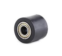 rouleau de chaîne de moto de 10 mm, guide de roue de tendeur de glissière de rouleau de chaîne d'entraînement de 10 mm pour vélo de rue moto ATV (noir)