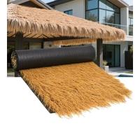 Rouleau De Chaume Artificiel, Toiture De Chaume Synthétique - Résistante Aux UV Et Imperméable pour Les Huttes Tiki, Palapa Faux Thatch Roofing, Decor Garden, Low-Entretien E(Size:1×5m(3.28×16.4ft))