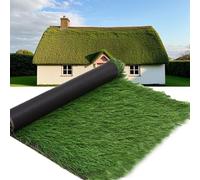 Rouleau De Chaume Artificiel Vert En Feuilles De Palmier, Toiture En Chaume Synthétique For Cabanes, Piscines, Jardins, Couverture De Paille Sans Entretien, Matériau(0.5*15m(1.6*49.2ft))