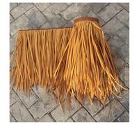 Rouleau De Chaume De Palme en Plastique PE Tuile De Toit en Paille De Palmier Mexicain Synthétique Rouleaux De Chaume De Palmier, 50 Cm De Large Ignifuge Tiki(Yellow b,0.5x4m/1.64X13.1ft)