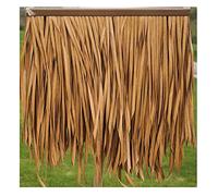 Rouleau De Chaume De Palmier Chaume Artificiel - 0.5x0.5m/pcs - Plastique Artificiel PE Pavillon De Maison En Bois Faux Toit De Paille Naturel Faux Toit De Chaume(Yellow c,15pcs)
